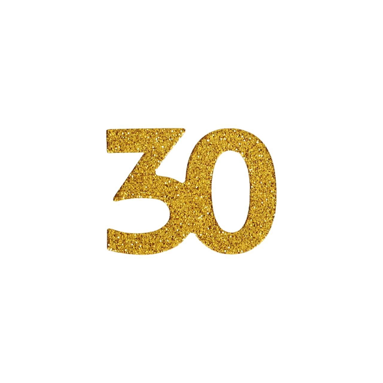 12 Packs: 20 ct. (240 total) 2" Gold 30 Glitter Confetti by Celebrate It™